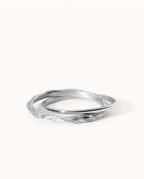 PURELEI Double Match Anxiety Ring silber