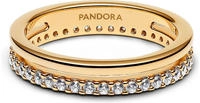 Pandora 163799C01 Damen-Ring Doppelband Goldfarben