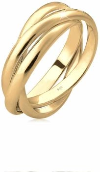 Elli Trio Wickel Basic Ring 925 Sterling Silber Vergoldet (0601350317_52)
