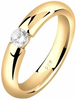 Nenalina Solitär Ring mit Zirkonia 925 Silber Gold (31163630)