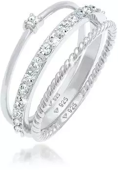 Elli Ring mit Kristallen aus 925 Sterling Silber (S0607960620)