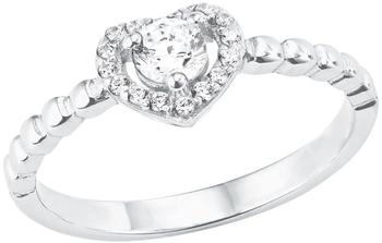 Amor Herz Ring mit Zirkonia Silber 925 rhodiniert (2024059)