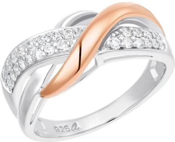 Amor Ring Bicolor, Zirkonia, Weiß (2027158)