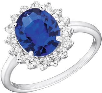 Amor Ring für Damen, Silber mit Zirkonia, Weiß/Blau (635718-0001-00580)