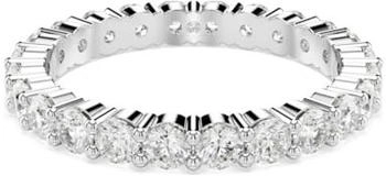 Swarovski Matrix Vittore Ring Rundschliff Weiß Silberfarbenes Finish