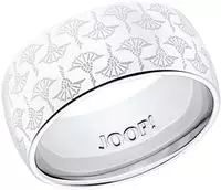 Fingerring JOOP "Schmuck Geschenk Ring Kornblume, breit - Eyecatcher" Gr. 54, silber