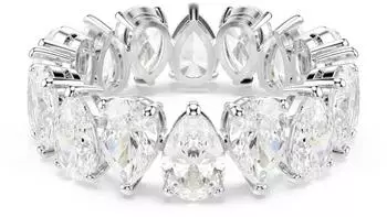 Swarovski Matrix Vittore Ring Tropfenschliff Wei&szlig; Silberfarbenes Finish