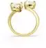 Swarovski Mesmera Offener Ring Herzschliff, Pavé, Weiß, 18K vergoldet