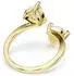 Swarovski Mesmera Offener Ring Herzschliff, Pavé, Weiß, 18K vergoldet