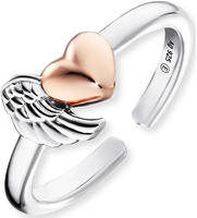 Engelsrufer Fingerring "Fl&uuml;gel & Herz Bicolor"