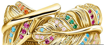 Thomas Sabo Ring Feather (TR2284-488-7) gold