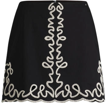 Hugo Boss Minirock aus Baumwolle mit Kontraststickerei - Style C_Valembroi 50540412 Schwarz