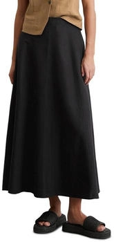 Marc O'Polo Ausgestellter Leinen-Midirock black (504032420071_990)