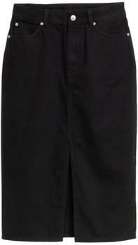 Tom Tailor Denim Midi-Jeansrock mit Schlitz deep black (1046677_14482)