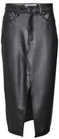 Vero Moda Lederimitatrock "VMVERI HR CALF PL SKIRT NOOS" Lederimitat, mit...