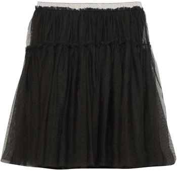 s.Oliver Mesh-Rock mit Volants und elastischem Glitzerbund / schwarz 2162260.9999.