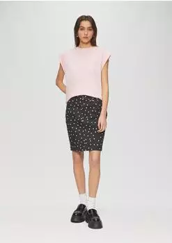s.Oliver Pencilskirt mit All-over-Print schwarz 2165193.99A5.