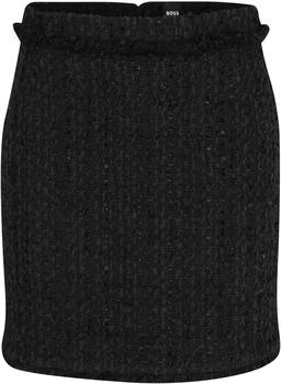 Hugo Boss Minirock aus Samt-Tweed Style Vokila 50548094 Schwarz