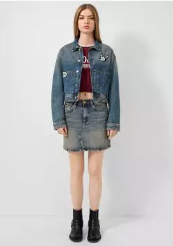 s.Oliver Jeansrock mit Stickerei x Von Dutch blau 2175599.53Z9.