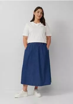 s.Oliver Denimrock in Midi-Länge mit Eingrifftaschen blau 2174483.54Y7.