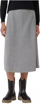 s.Oliver Ausgestellter Midi-Rock aus leichtem Sweat braun 2170106.8486.