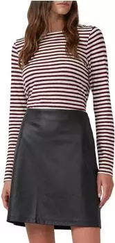 s.Oliver Ausgestellter Mini-Rock aus Kunstleder schwarz 2175538.9999.