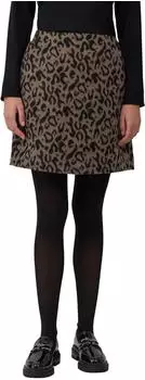s.Oliver Kurzer Rock mit Leo-Muster schwarz braun 2169932.99X2.