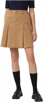 s.Oliver Kurzer Rock mit Faltendetails aus Baumwollstretch braun 2169139.8486.