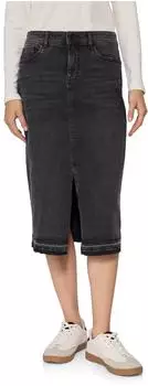 Street One Frauen Midi Jeansrock in Schwarz Gr: (F36179917348)