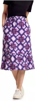 Street One Frauen Jersey Midirock in Multicolour Lila Gr: (A36150835840)