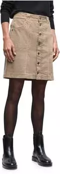 Street One Frauen Cordrock mit Knopfleiste in Beige Gr: (A36183317105)