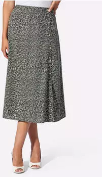 Classic Basics Sommerrock gemustert schwarz/gelb