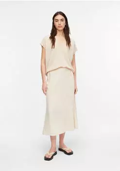 Comma Leichter Strukturrock mit Eingrifftaschen beige (2180587.9300)