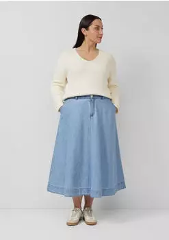 s.Oliver High Rise-Jeansrock mit Elastikbund blau 2181725.52Y2.