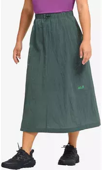 Jack Wolfskin Find THE Wild Skirt Women Langer Rock Damen green sago palm (A65934_E0271)