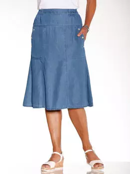 Classic Basics Jeansrock blue bleached