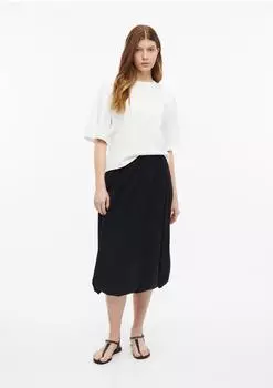 s.Oliver Ballon-Skirt Midilänge schwarz 2178649.9999.