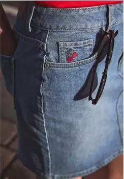 Street One Studio Kurzer Jeansrock im High Waist Fit Blau (F36189717899)