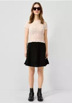 s.Oliver Kurzer Musselin-Rock schwarz 2181308.9999.