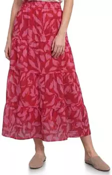 Street One Maxi-Rock aus Chiffon mit Print Rot (A36193937504)