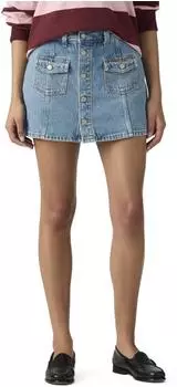 Levi's Jeansrock in Mittelblau mit Knopfleiste auf der Vorderseite (005NA-0000)