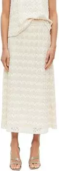 s.Oliver Midi-Rock mit Glitzergarn und Ajourmuster creme 2176935.04X3.