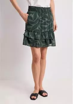 Street One Knielanger Rock aus Chiffon mit Volants Grün (A36193337742)