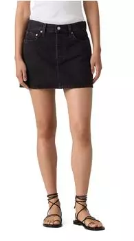 Levi's Icon - Mini-Jeansrock in verwaschenem Schwarz (A4694-0063)