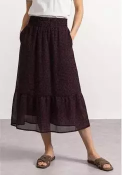 Street One Frauen Midirock aus Chiffon mit Volant in Rot Gr: (A36202727820)