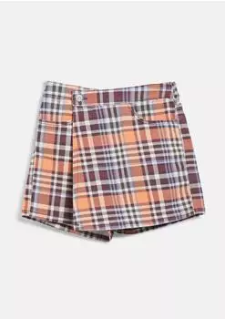s.Oliver Skort mit Karomuster rot|orange|mehrfarbig 2184091.98A2.