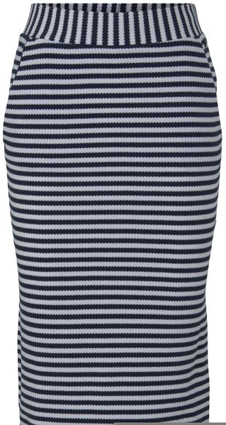 Tom Tailor Jersey Midi Skirt (1030359) navy white structure stripe