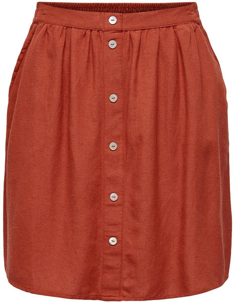 Only Onlkerry Mw Short But Linen Bl Skirt Pnt (15295756-4244839) cinnabar