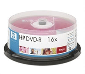 HP DVD-R 4,7GB 120min 16x 25er Spindel