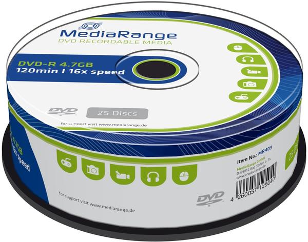 MediaRange DVD-R 4,7GB 120min 16x 25er Spindel